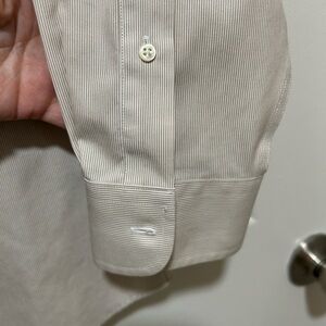 Jos. A. Bank Men's Taupe Pinstripe Dress Shirt